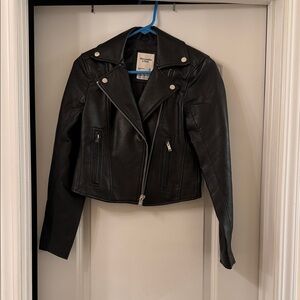 Abercrombie & Fitch Black Leather Jacket
